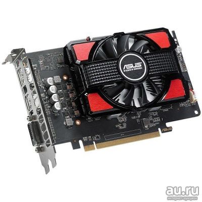 Лот: 15035490. Фото: 1. Видеокарта 2Gb ASUS AMD Radeon... Видеокарты