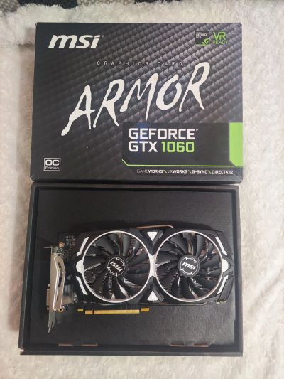 Лот: 19525924. Фото: 1. Msi gtx 1060 3gb Armor OC видеокарта. Видеокарты