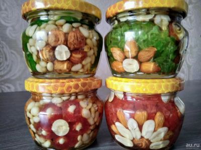 Лот: 9402042. Фото: 1. Орехи в меду 130 мл. Мёд, продукты пчеловодства