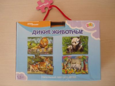 Лот: 9149349. Фото: 1. Пазлы для детей "Дикие животные... Развивающие