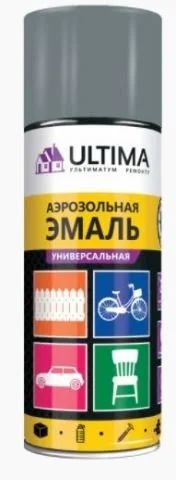 Лот: 20218706. Фото: 1. Краска-спрей Ultima, серый, 520мл... Краски, лаки, растворитель