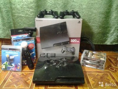Лот: 5138849. Фото: 1. Sony Playstation3(320 GB) + PS... Игровые приставки, консоли