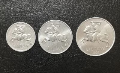 Лот: 22167049. Фото: 1. Лот монет 1, 2 и 5 центов 1991... Страны СНГ и Балтии
