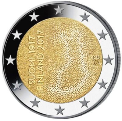 Лот: 15572392. Фото: 1. 2 евро 2017 Финляндия Независимость... Европа