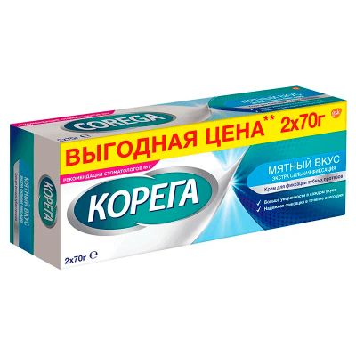 Лот: 25042393. Фото: 1. Корега крем для фиксации зубных... Лекарства