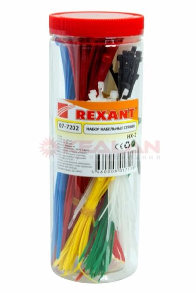 Лот: 8373066. Фото: 1. Rexant НХ-2 набор цветных стяжек... Расходные материалы, сменные насадки