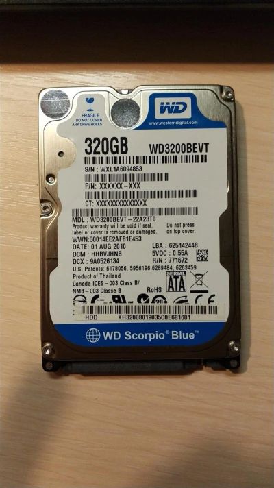 Лот: 12127503. Фото: 1. Битый жесткий диск на 320 GB. Жёсткие диски (HDD)