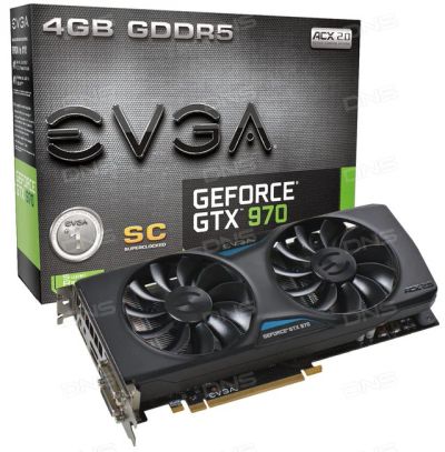 Лот: 9230709. Фото: 1. Видеокарта EVGA GeForce GTX 970... Видеокарты