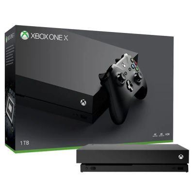 Лот: 11262161. Фото: 1. Xbox One X 1TB черная, новая... Игровые приставки, консоли