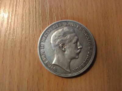 Лот: 14065792. Фото: 1. Германия 3 марки 1909 года, серебро... Германия и Австрия