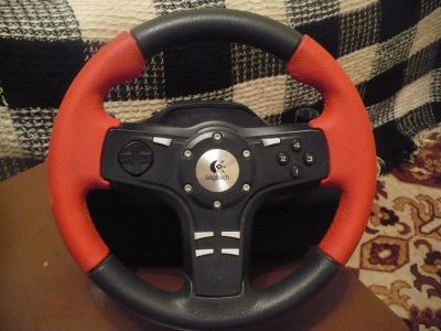 Лот: 3362710. Фото: 1. Игровой Руль Logitech (Хорошее... Рули, джойстики