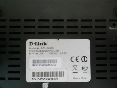 Лот: 6222705. Фото: 1. ADSL роутер DSL-2640 RU. Маршрутизаторы (роутеры)