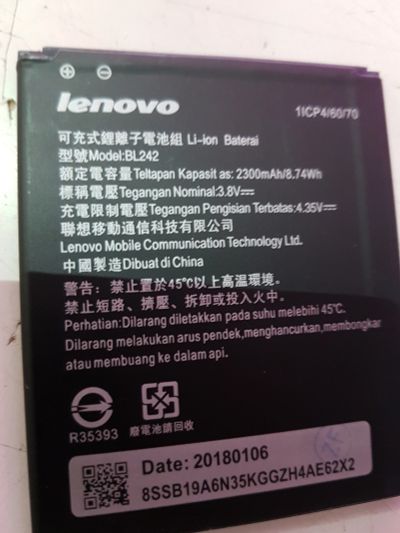 Лот: 11655407. Фото: 1. lenovo BL 242 акб для Lenovo A6000... Аккумуляторы