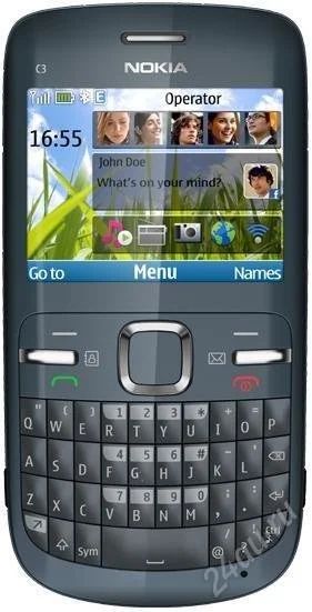 Лот: 2353792. Фото: 1. Сотовый телефон Nokia C3-00 Black... Кнопочные мобильные телефоны