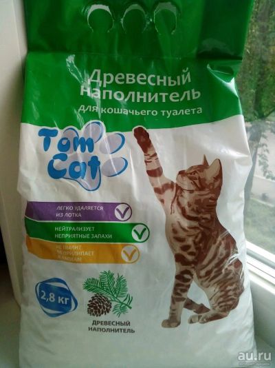 Лот: 14279138. Фото: 1. Древесный наполнитель для кошачьего... Миски, лотки, наполнители
