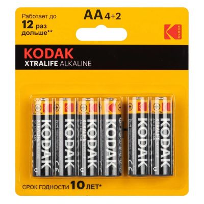 Лот: 25043597. Фото: 1. Батарейки Kodak Xtralife Alkaline... Батарейки, аккумуляторы, элементы питания