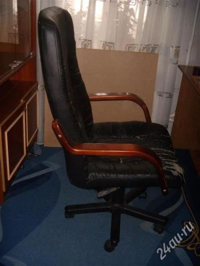 Лот: 1894710. Фото: 1. Кресло руководителя ( б\у) кож... Другое (офисная мебель и домашние кабинеты)