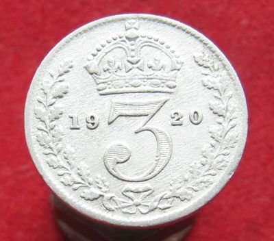 Лот: 15269621. Фото: 1. Серебро. Великобритания 3 пенса... Остальные страны