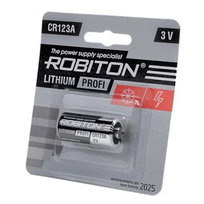 Лот: 7240607. Фото: 1. Батарейка Robiton CR123A 3V... Батарейки, аккумуляторы, элементы питания