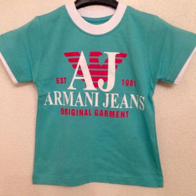 Лот: 6758332. Фото: 1. Футболка Armani Jeans, р.128. Футболки, поло, топы, лонгсливы