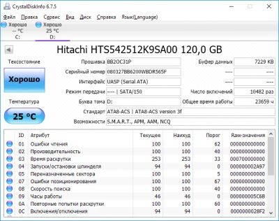 Лот: 11830576. Фото: 1. Жесткий диск для ноутбука: Hitachi... Жёсткие диски (HDD)