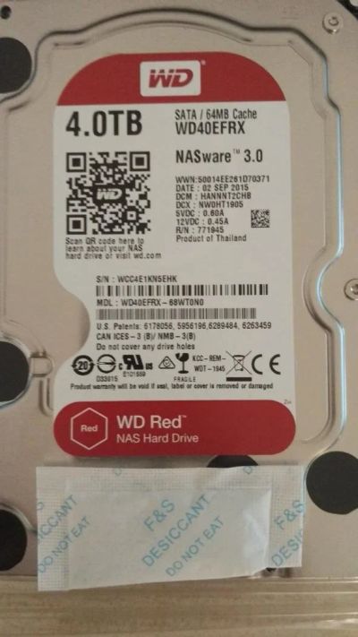 Лот: 9961276. Фото: 1. Жесткий диск WD40EFRX 4TB Обмен... Жёсткие диски (HDD)