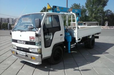 Лот: 12573692. Фото: 1. Грузовик ISUZU ELF c манипулятором. Грузовики, автобусы, спецтехника