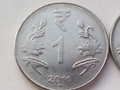 Лот: 16364390. Фото: 1. Монета Индии 1 рупия. Азия