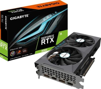 Лот: 17279840. Фото: 1. Gigabyte RTX 3060 EAGLE 12G (новая... Видеокарты