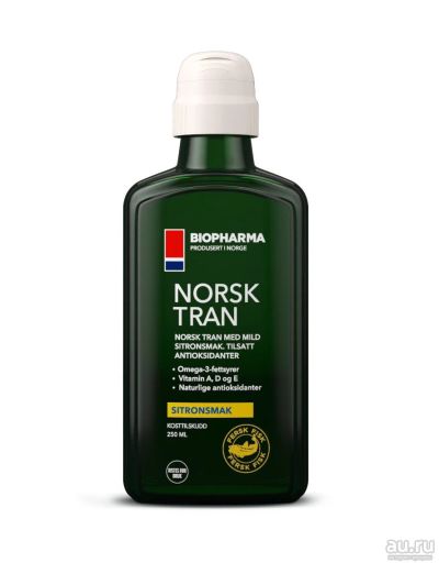 Лот: 7124179. Фото: 1. Norsk Tran Omega-3 от Biopharma... Спортивное питание, витамины