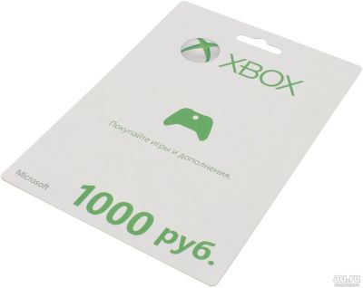 Лот: 10330561. Фото: 1. Карта оплаты Xbox LIVE 1000 рублей... Аксессуары для игровых приставок, консолей, геймпады