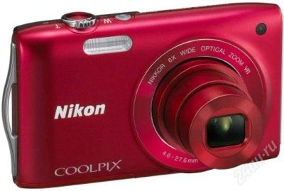 Лот: 2436802. Фото: 1. Nikon S3300 Red (16.0MPix 4608x3456... Цифровые компактные