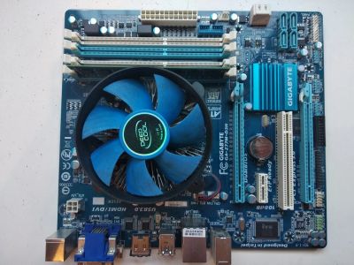 Лот: 25606954. Фото: 1. Материнская плата Gigabyte GA-Z77M-D3H... Материнские платы