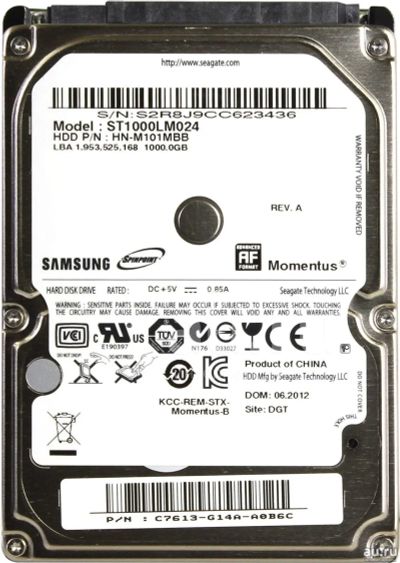 Лот: 18573053. Фото: 1. Жесткий диск Samsung 1 Тб/1TB... Жёсткие диски (HDD)