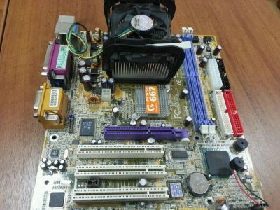 Лот: 5131689. Фото: 1. Gygabyte GA-8GEM667K + CPU + Cooler. Материнские платы