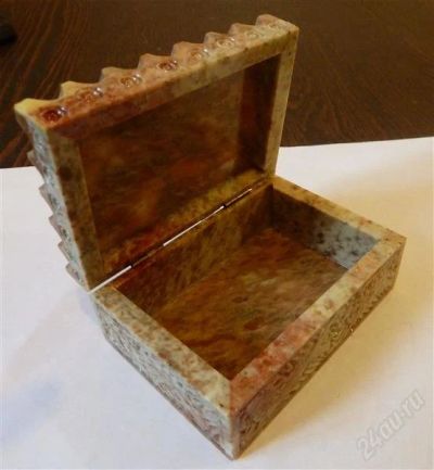 Лот: 2532365. Фото: 1. Шкатулка из камня (индия). Резьба