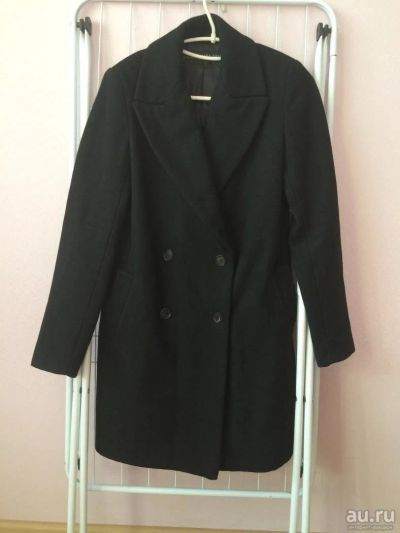 Лот: 8154381. Фото: 1. Пальто Zara шерсть черное до конца... Верхняя одежда