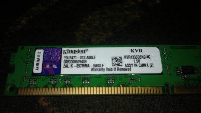 Лот: 6226097. Фото: 1. Kingston DDR3 1333mHz 4Gb (KVR1333D3N9... Оперативная память