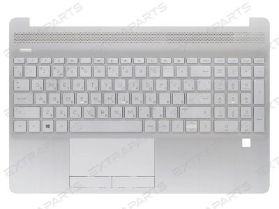 Лот: 20994382. Фото: 1. Топ-панель HP 15-dw серебряная... Клавиатуры для ноутбуков