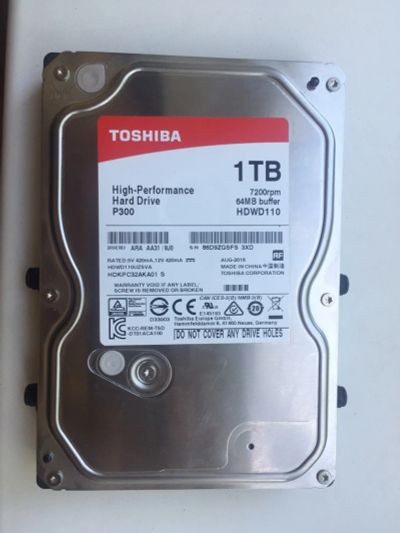 Лот: 11659854. Фото: 1. HDD toshiba 1Tb. Жёсткие диски (HDD)