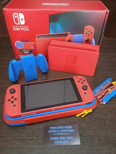 Лот: 17983082. Фото: 1. Nintendo Switch Mario Red & Blue... Игровые приставки, консоли