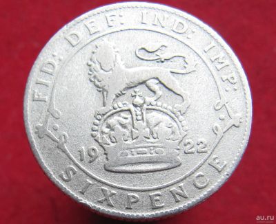 Лот: 15229190. Фото: 1. Серебро. Великобритания 6 пенсов... Остальные страны