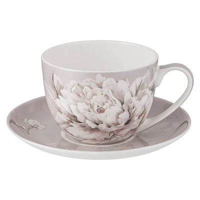 Лот: 25395579. Фото: 1. Чайная пара Lefard White Flower. Кружки, стаканы, бокалы