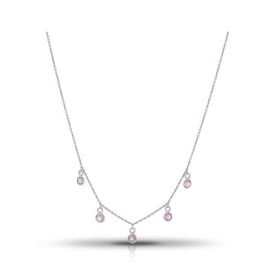Лот: 23835970. Фото: 1. Серебряное колье с аметистами... Цепочки