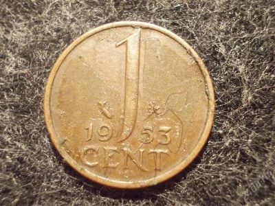 Лот: 2484790. Фото: 1. Нидерланды 1 цент 1953 год... Другое (монеты)