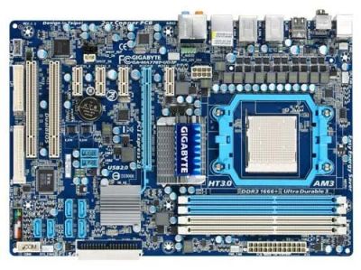 Лот: 8414017. Фото: 1. Материнская плата Gigabyte GA-MA770T-US3... Материнские платы
