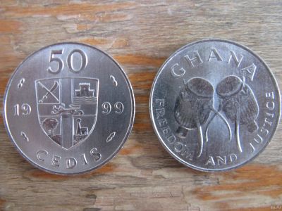 Лот: 18061949. Фото: 1. Африка. Гана 50 седи 1999 года... Африка