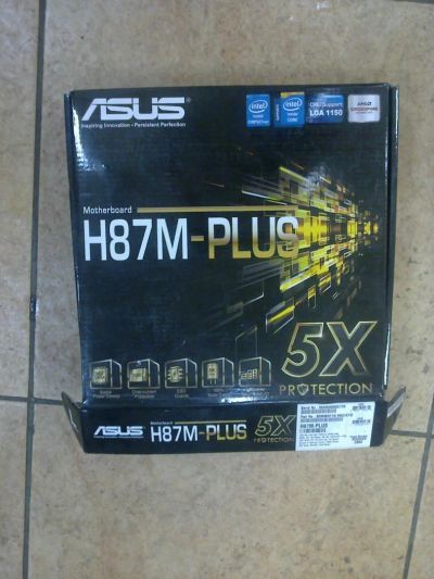 Лот: 6468560. Фото: 1. Материнская плата ASUS H87M-Plus. Материнские платы