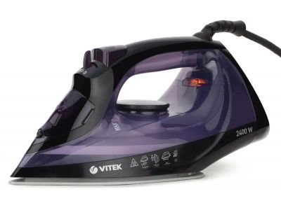 Лот: 25898738. Фото: 1. Утюг Vitek VT-8316 черный/фиолетовый. Утюги, парогенераторы, отпариватели