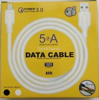 Лот: 14902325. Фото: 1. USB кабель MicroUsb 5A QC3.0 A910... Дата-кабели, переходники